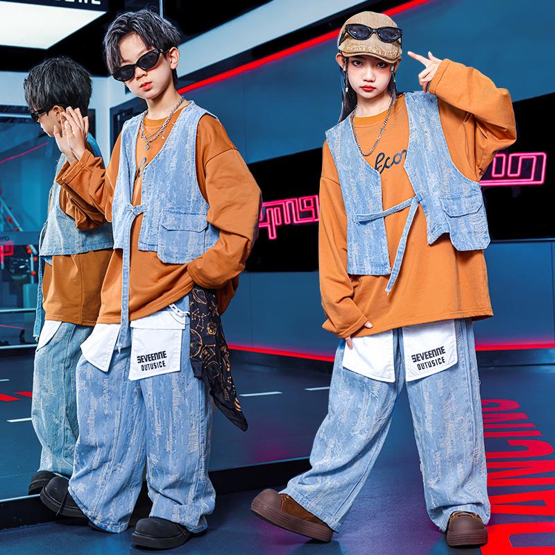 Children's Hip-Hop Fashion: Boys' and Girls' Trendy Streetwear Shirts & Jackets