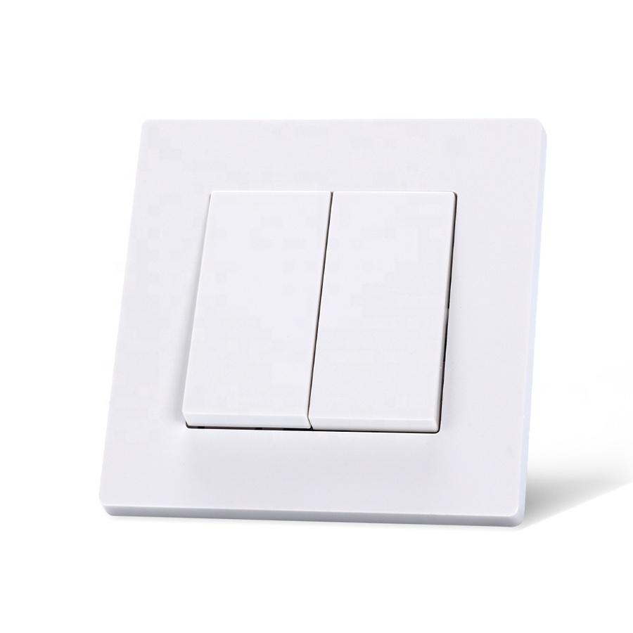 Wall Switches and Sockets Electrical PC Flame Resistant Cover Double Switch for Home Hotel 2 Gang 1 Way 2 Way
