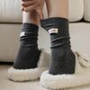 Cotton Middle Tube Socks Heel Label Warm Socks Fashion Knitted Socks  Autumn