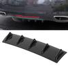 Heckstoßstangenlippe Diffusor Spoiler Wetterfest Glänzend Schwarz Universal für Automodifikation 5 Finnen