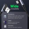 6A 0.25M Short Cable 90 Degree Elbow USB A Type C To Type C Cable Fast Charging Data Cord Power Bank Wire For IPhone 15IPad