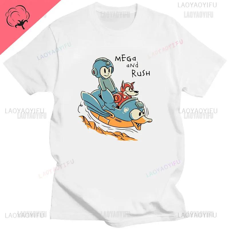 

Мужская футболка с принтом видеоигры Mega Man, официальная футболка Megaman X Player Select из хлопка, модная футболка с коротким рукавом, новая мужская подарочная футболка 4XL