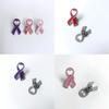 20pcs Conciencia Cáncer de Mama Esmalte Pin Solapa Corazón Cinta Broches Pines Insignias Bienestar Público Accesorio Joyería Fiesta
