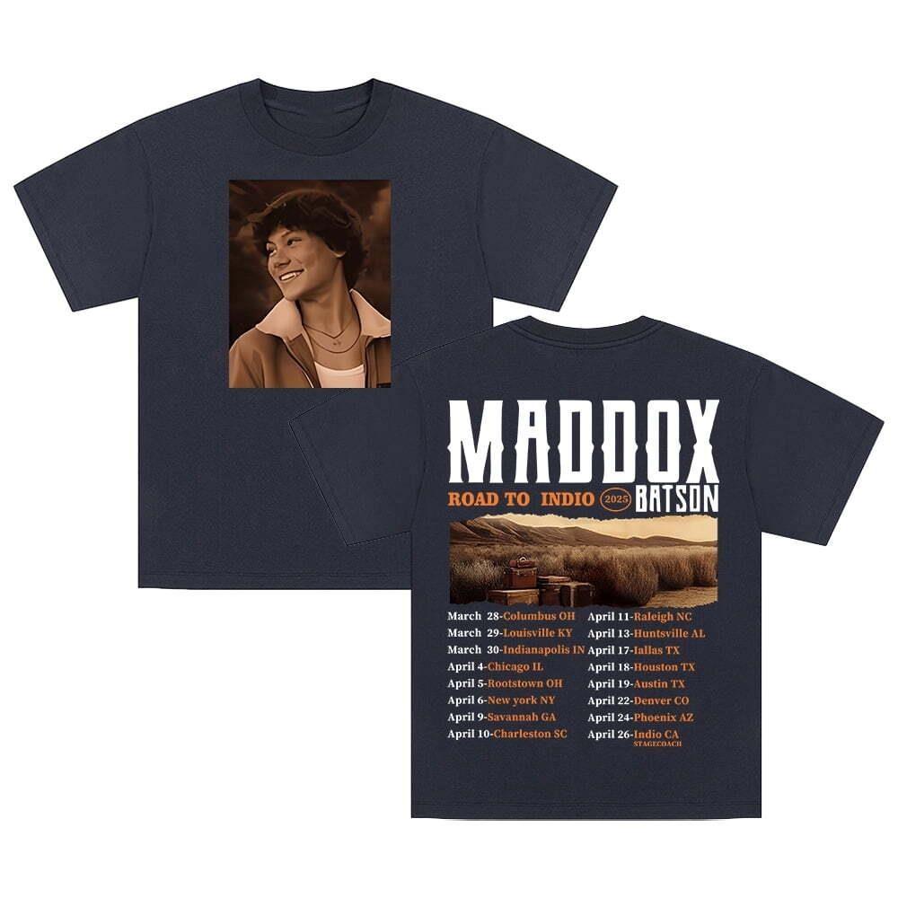 Maddox Batson T-Shirt Road To Indio 2025 Tour Two Sides T-Shirt Unisex T-Shirt S