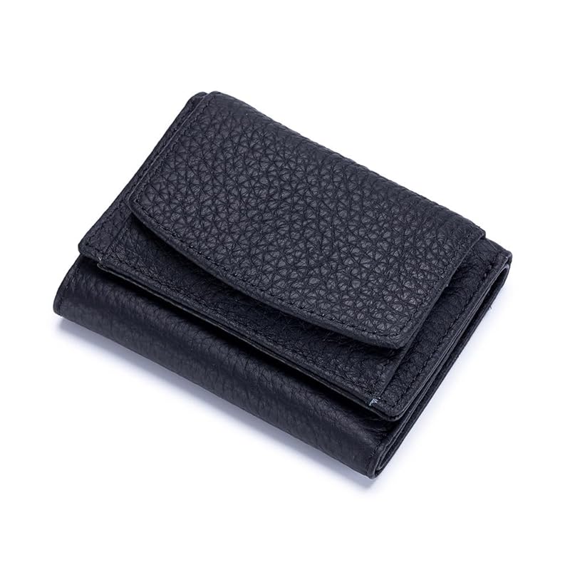 

[LedLis] wallet mini wallet ladies tri-fold genuine leather cowhide compact Smaller small coin purse BOX type slim card storage small wallet men s