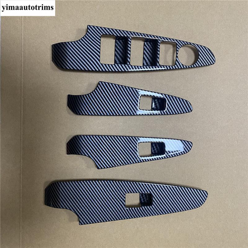 Car Armrest Window Glass Lift Button Switch Panel Decoration Cover Trim Accessories For Mazda 2 Demio 2015- Right Hand Drive