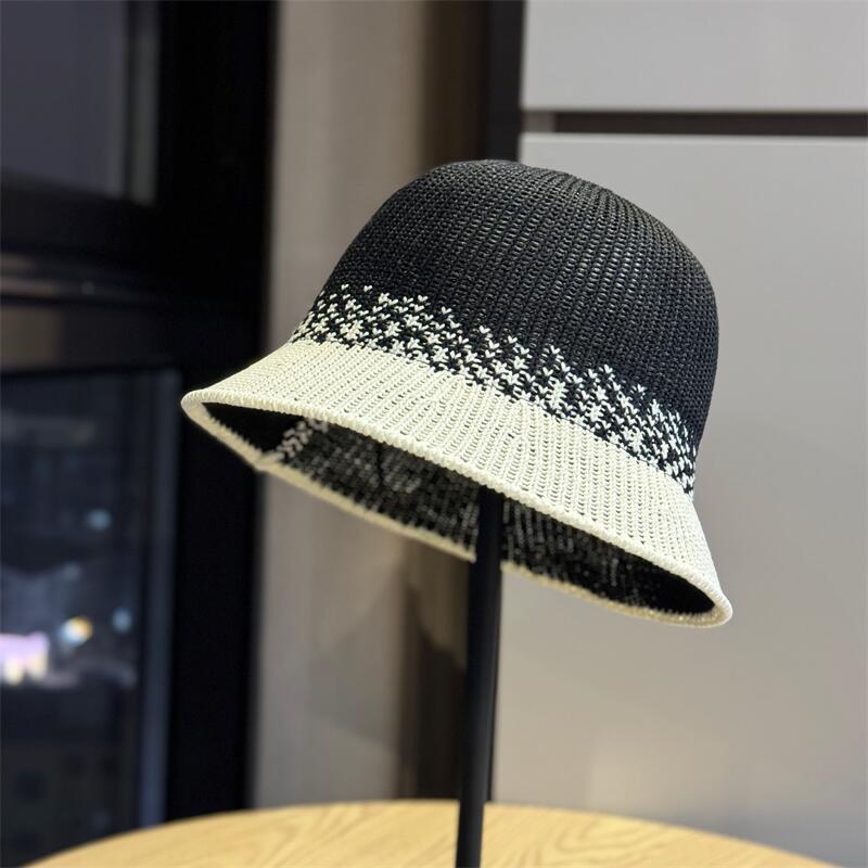 

High-quality Korean-style plain large-head circumference fisherman hat for women, trendy and versatile, sun protection hat, beach hat Adult54-60Adjustable чёрный