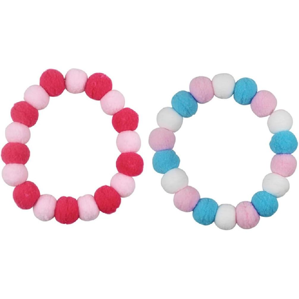 2Pcs Plush Ball Design Pet Collar for Cats and Dogs Puppy Necklace for Festivals and Birthdays