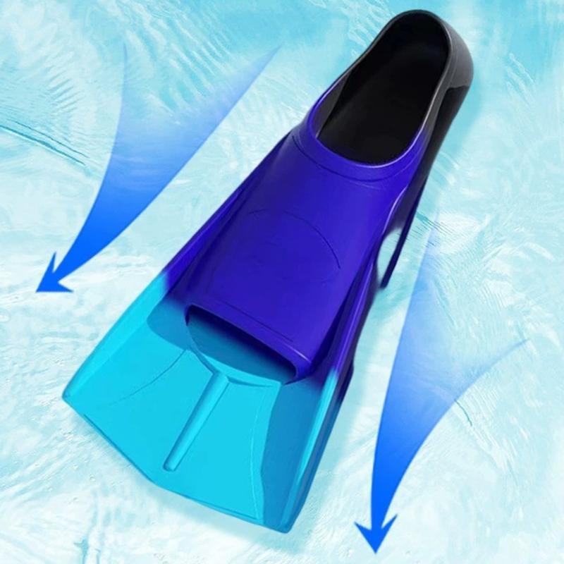 Silicone Swim Fins Adult Kids Snorkels Fins Travel Size Flippers Swim Training Fins