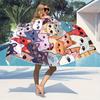 Cat 1pc Cat Cute Cartoon Pattern Beach Towel, Large Soft Absorbent Sun Protection Lightweight Towel for Beach Shower Swimming