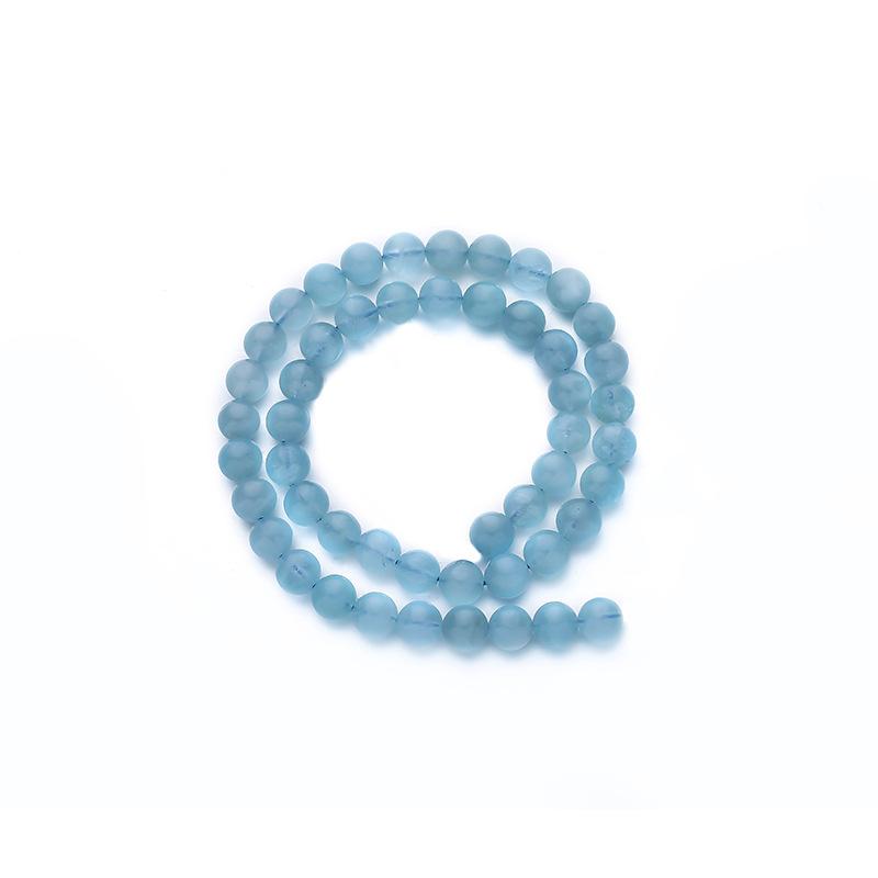 Ice Seed Ice Through Natural Aquamarine Bracelet Bracelet Crystal Work In Progress Round Beads Beaded Loose Beads