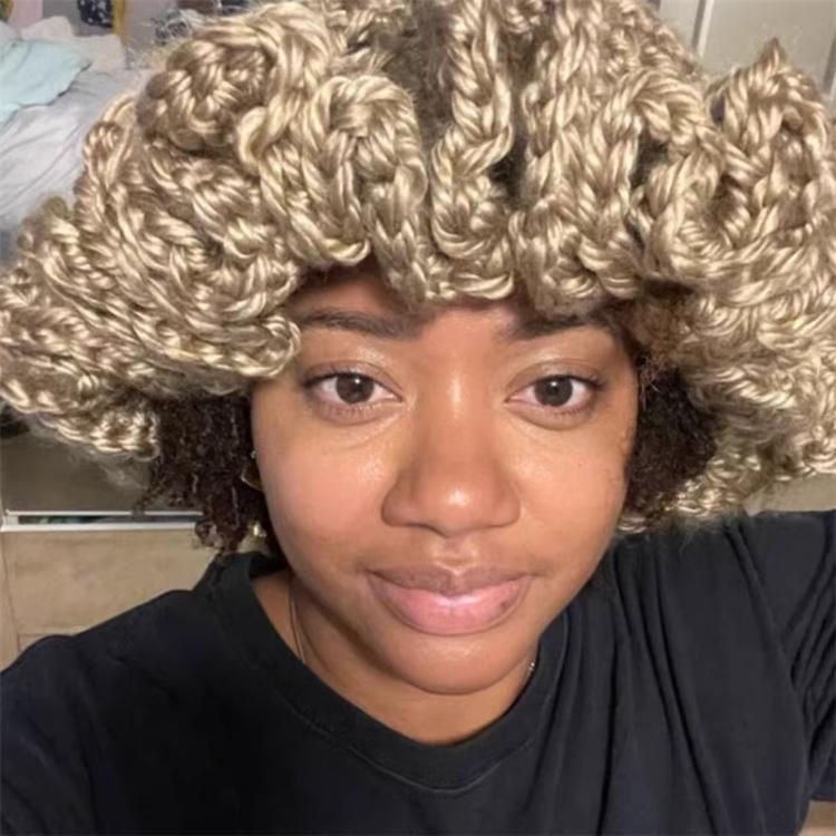 Handmade Knit Bucket Hat for Woman Weaving Ruffled Brim Bucket Hat Adult Teens Winter Cycling Fisherman Hat