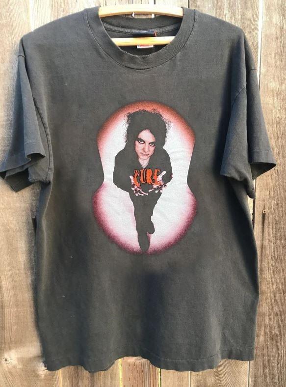 The Cure Robert Smith vtg charcoal t-shirt S-5XL QT6512 XXL