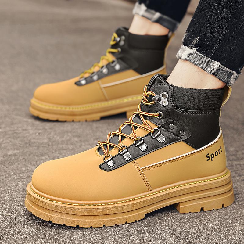 Mocassins tendance Chaussure montante Chaussure de sport à plateforme Baskets décontractées Chaussures décontractées en cuir Sport et loisirs Antidérapantes Bottes hautes Nouveau