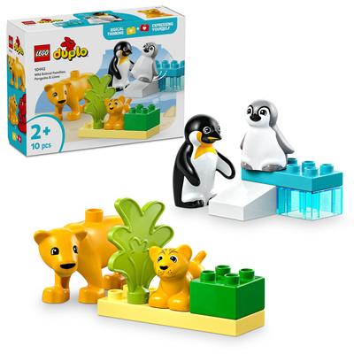 LEGO Duplo Duplo Kasabası Hayvan Ailesi: Penguen ve Aslan Oyuncak Blok Eğitici1 buçuk24Yeni Yürümeye Başlayan Çocuk Taklit Oyun Evi Hayvan Yaratık 10442
