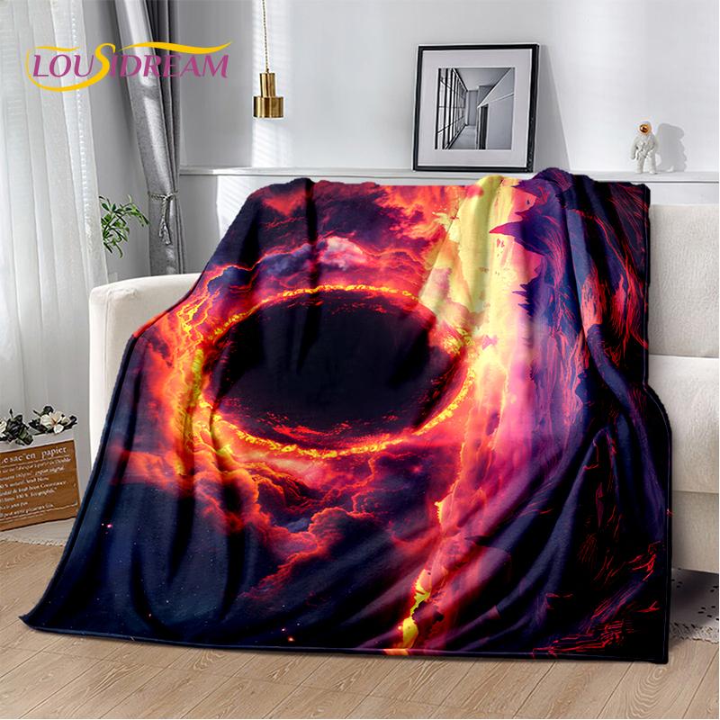 Universe Space Stars Black Hole Galaxy Earth Milky Way Soft Blanket,Soft Throw Blanket for Home Bedroom Bed Sofa Cover Kid Gift