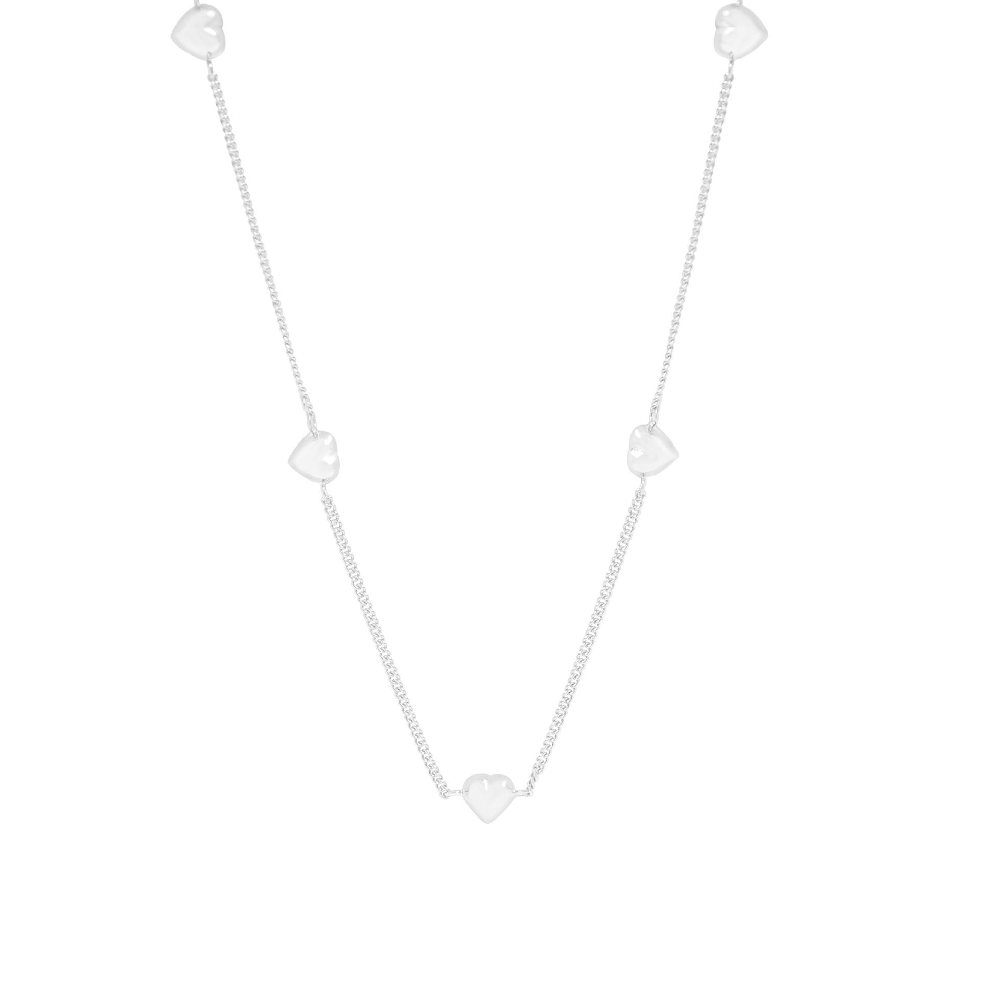 391 Korean Style Luxury Sterling Silver S925 Heart Necklace for Women Sterling Silver