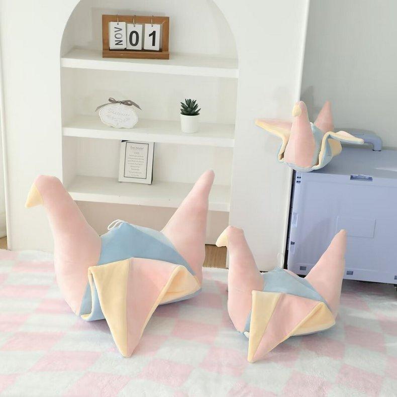 Cartoon Creative Paper Crane Doll Plush Toy Doll Pillow Bird Doll Ornament Photo Props