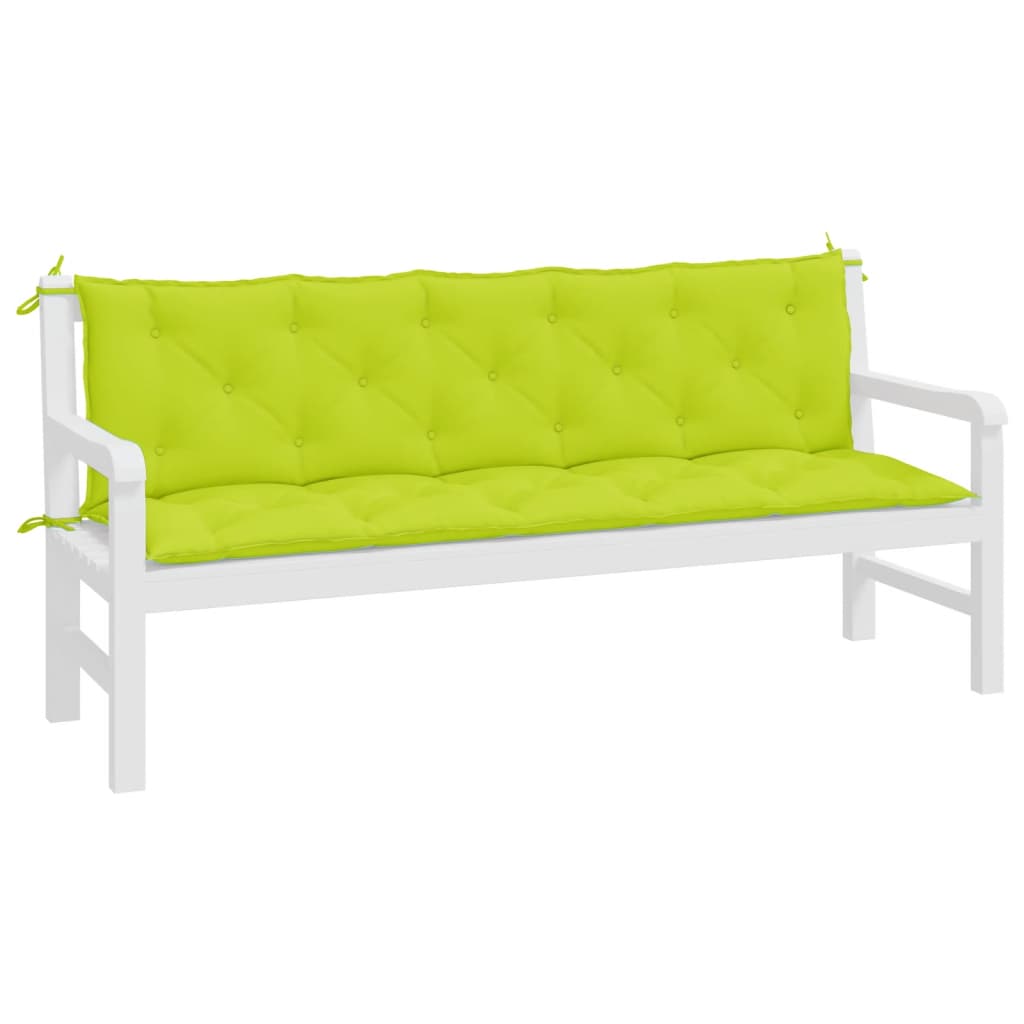 Garden Bench Cushions 2 Pcs Light Green 180 X 50 X 7 Cm Oxford Fabric
