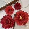 Koreaanse Stijl Rode Roos Haarspeld Boheemse Stijl Meisjes Haarclip Eenvoudige Bloem Haarclip Strand