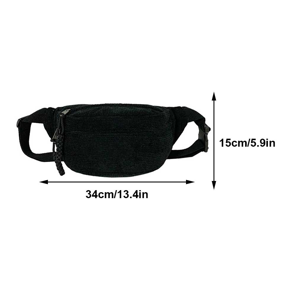 Chest Bags Corduroy Banana Bag for Women's Sling Crossbody Waist Pack Vintage Running Shoulder Bags Casual Fanny Packs Belt Bags