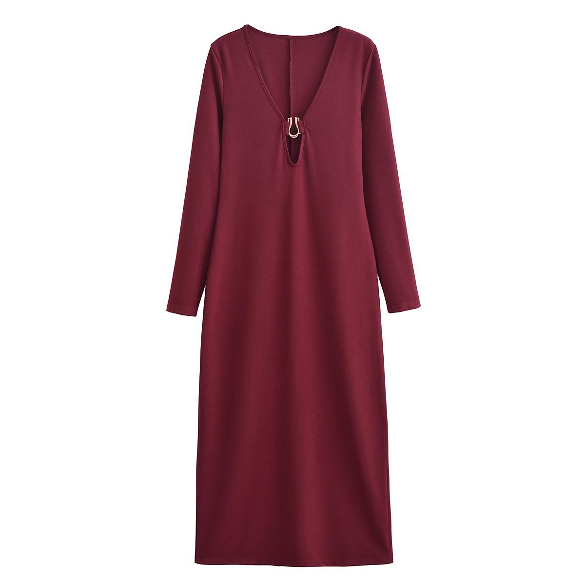 

2025 Spring Women s Casual Loose Dress with Metal Accents Extra Small
