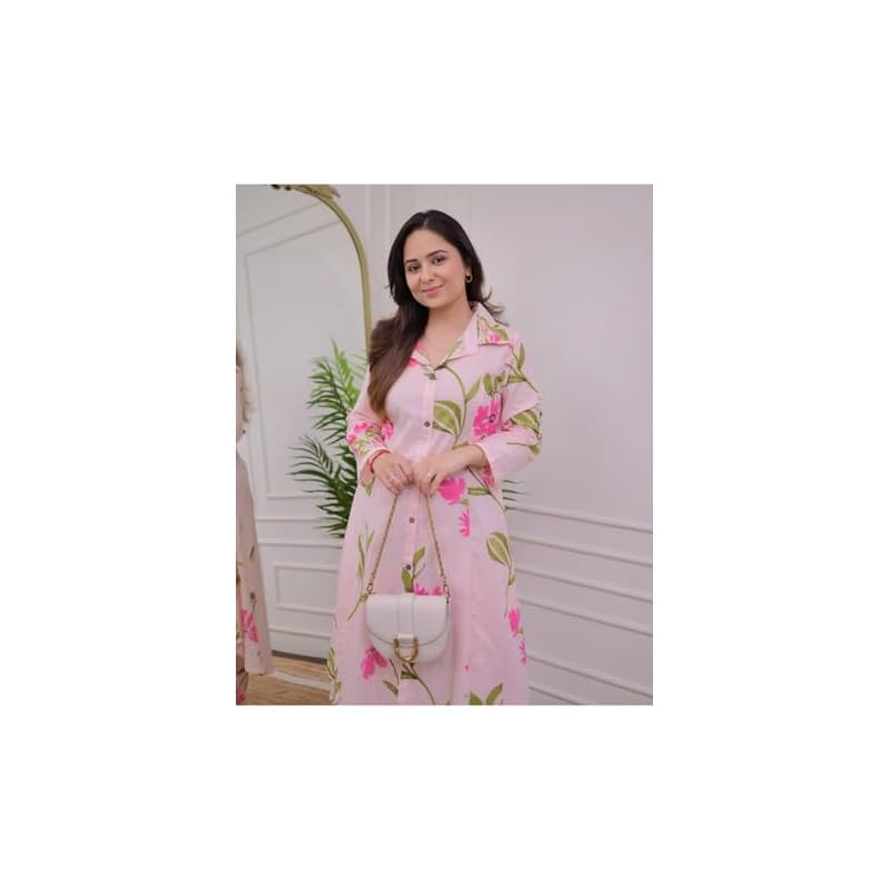 Leriya Fashion WOMEN PRINTED A-LINE CO-ORD KURTA SET FOR WOMEN (LF-W2093&TR1053-XL-MULTICOLOR)