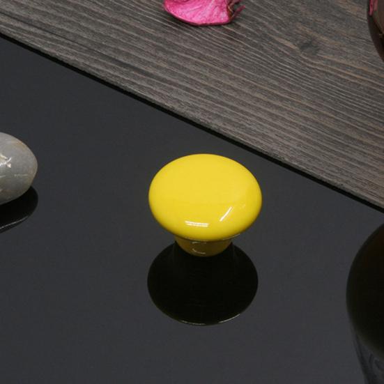 Butoane de dulap din ceramică colorate de 32 mm Accesorii rotunde anti-rugină Tragere netede pentru sertar pentru dulap