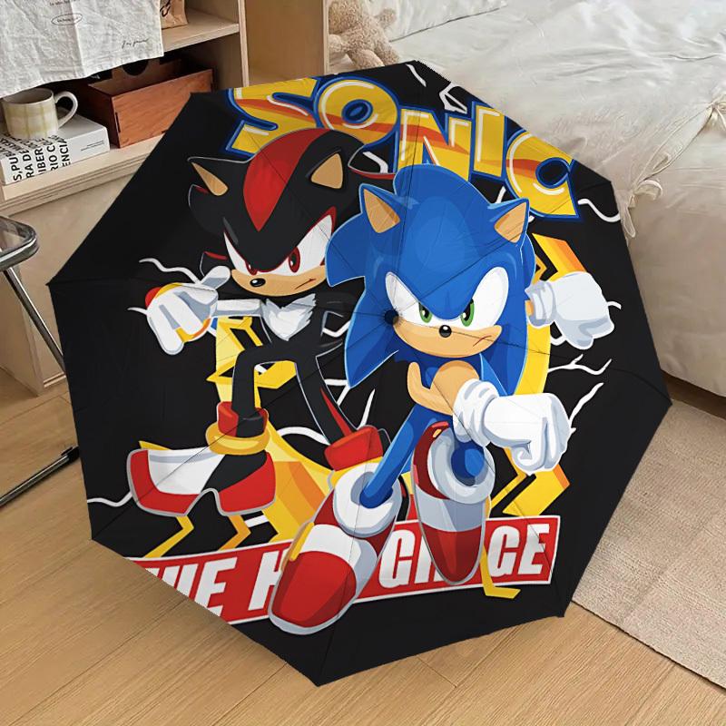 

1pc Sonic The Hedgehog Automatic Open/Close Umbrella, Lightweight Design for Everyone, Halloween & Christmas Gifts - Ideal for Daily, Formal, Party Us