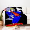 Tom & Jerry Cartoon Character Blue Suit Costume Cosplay Party Fancy DressBlanket Flannel Throw Blanket for Sofa, Bed, Travel, Camping, Office