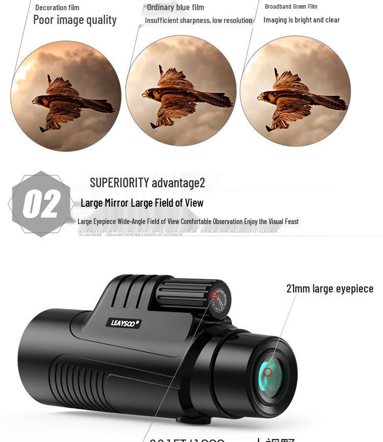 Thunder Dragon High-Definition Portable Monocular - Professional Grade for Concerts, Drama, and Children's Gift, Smartphone Compatible