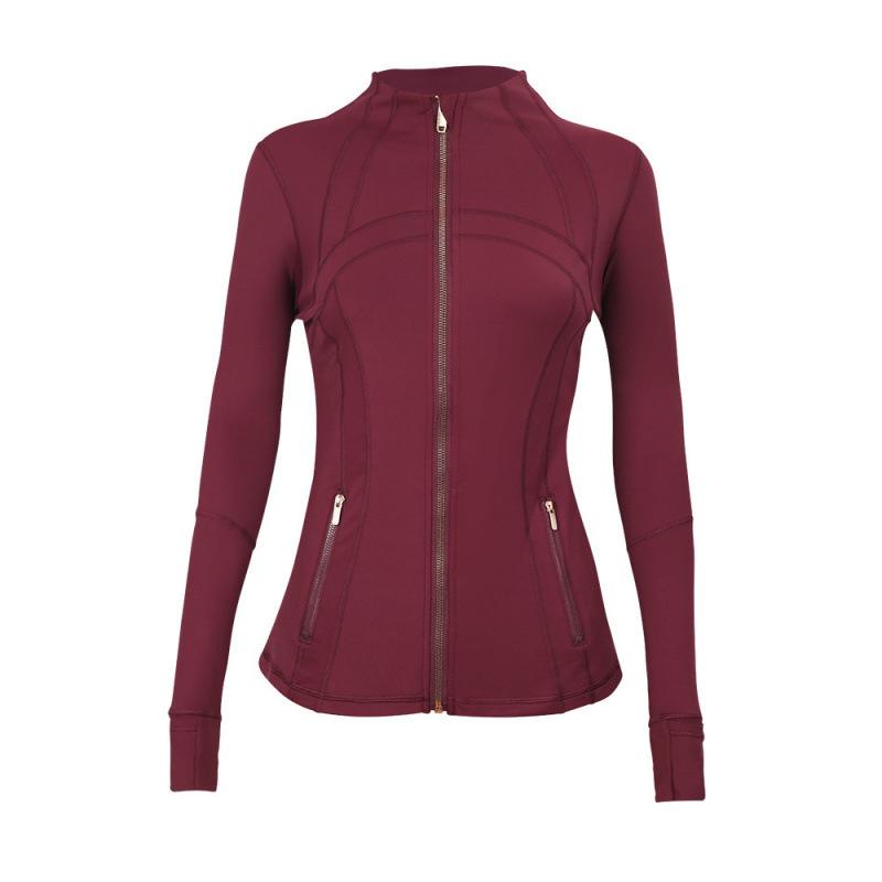 Jachetă Lulu Gold Label pentru Femei, cu Guler Înalt pentru Yoga și Fermoar