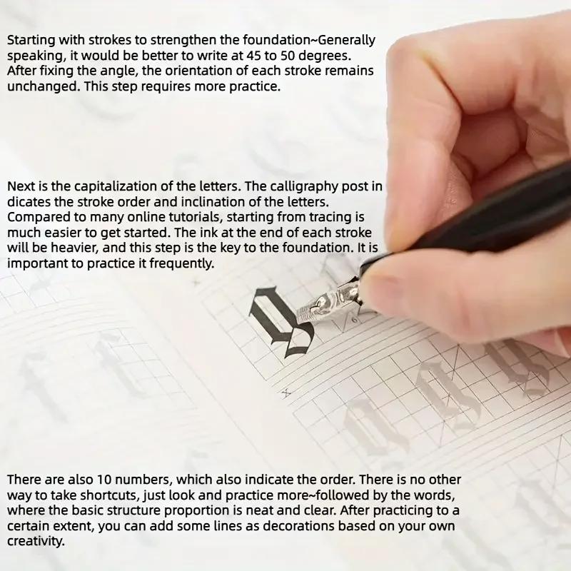 English Calligraphy and Gothic Calligraphy Copying Workbook Beautiful English Font Learn English Copybook Libros Livros