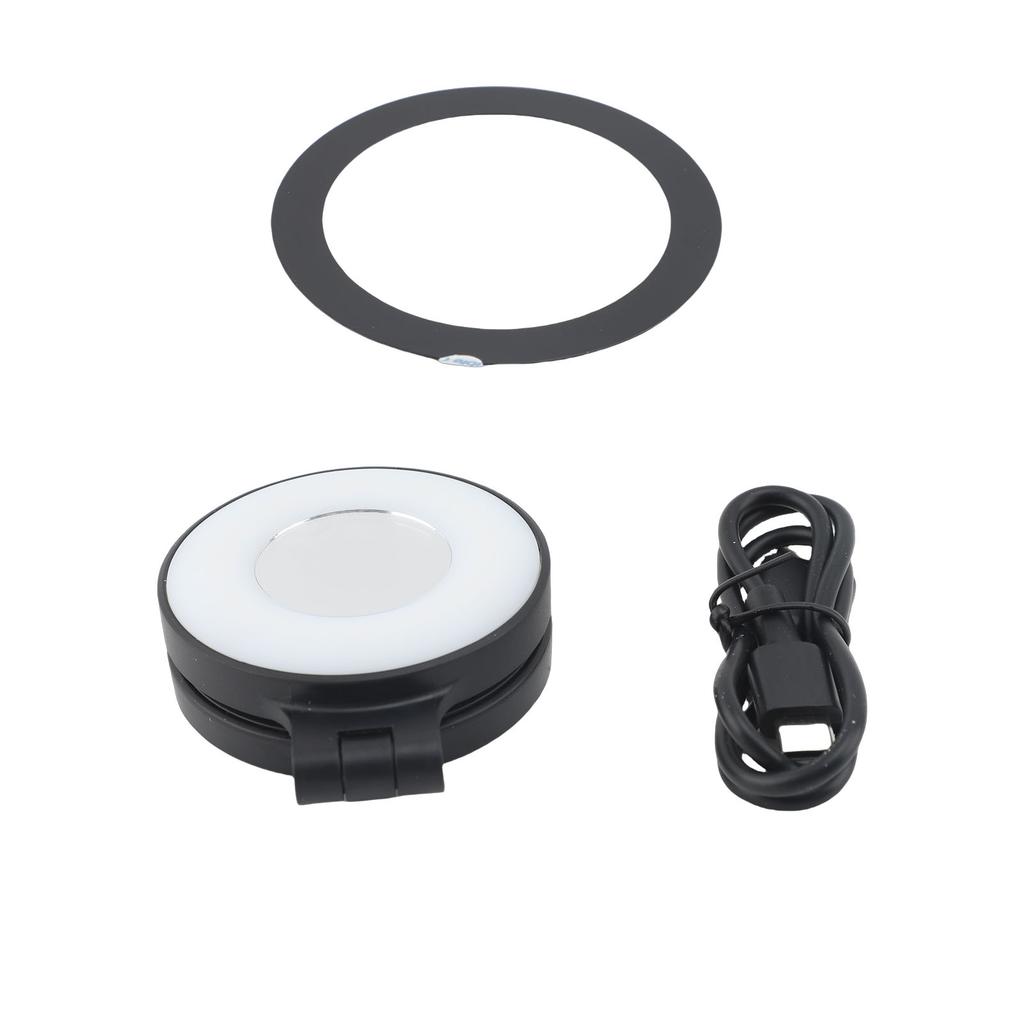 Magnetic Selfie Light 3 Colors 2500 to 8500K Telescopic Folding Rechargble Phone Selfie Fill Light for Video Recording Makeup Photography