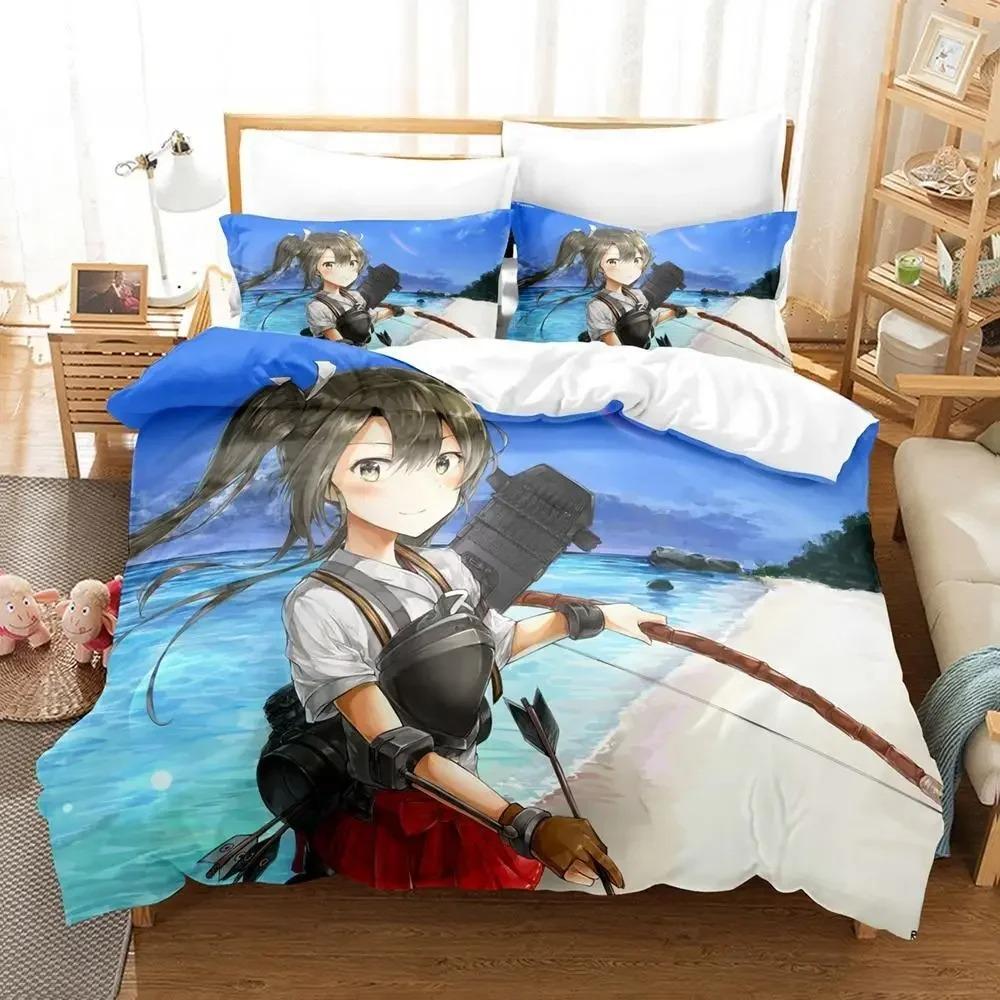 New 3D Kawaii Anime Zuikaku (Kancolle) Bedding Set Single Twin Full Queen King Size Bed Set Adult Kid Bedroom Duvet Cover Sets