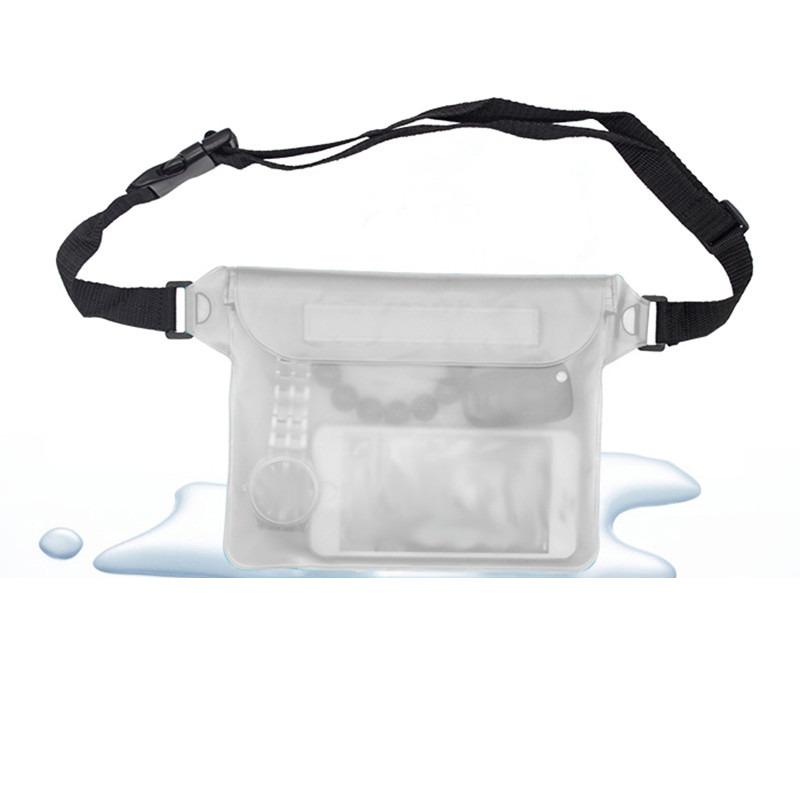 Sac Étanche de Natation et de Plongée PVC Sac de Ceinture de Plage et de Flottaison Sac à Bandoulière Pochette Étanche pour Téléphone Portable Sac Sec d'Extérieur