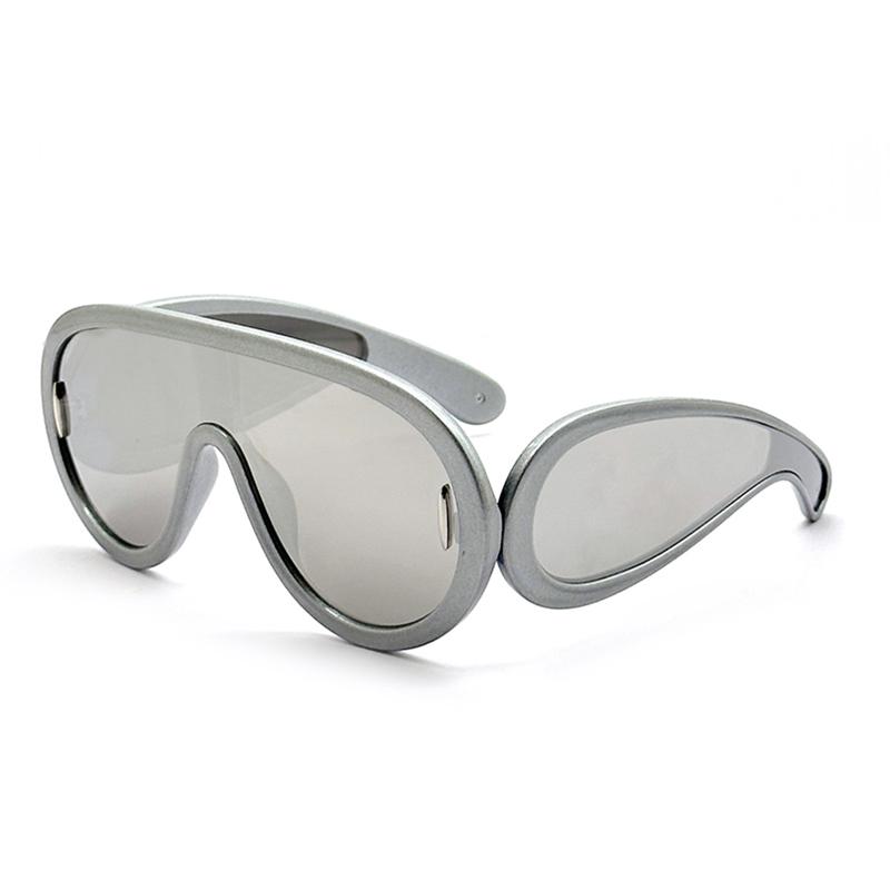 New large frame connected sunglasses men Y2K future wind hip-hop punk sunglasses unisex trendy fashion eyewear