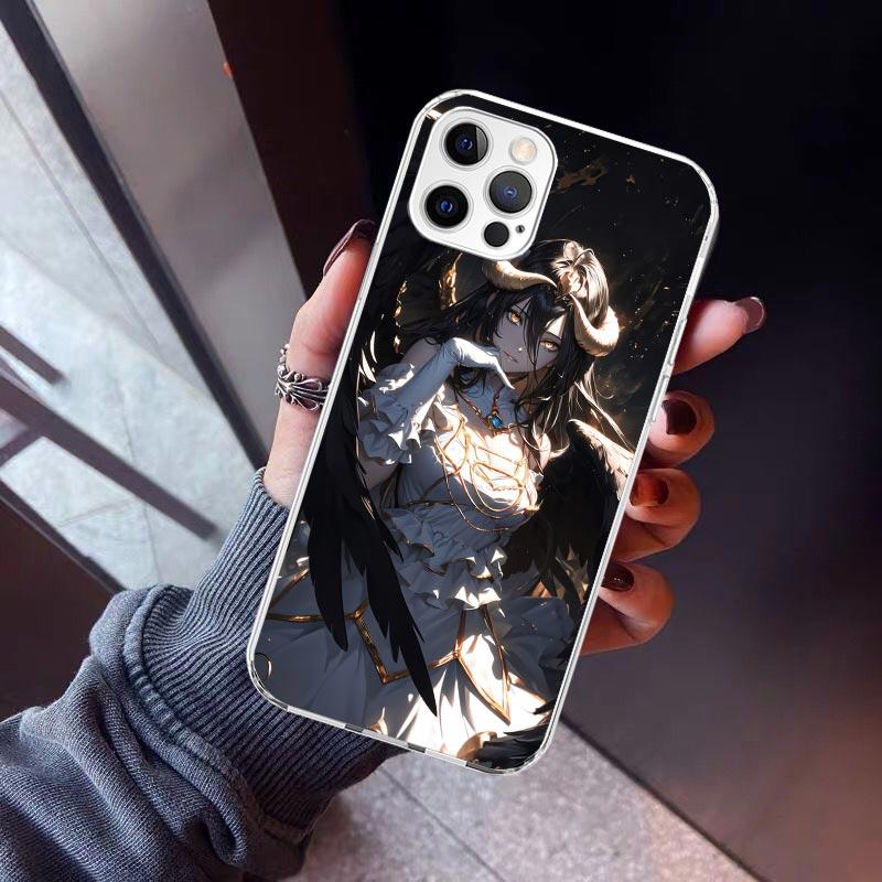 Albedo Overlord Anime Phone Case For iPhone 17 Air 16 15 Pro Max 14 Plus 13 Mini 12 11 Cover 7 8 SE Silicone Shell Print Fundas