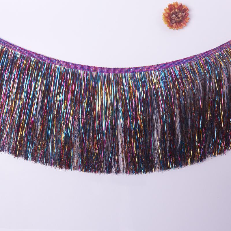 10yard 15/20cm Sequin Tassel Fringe Latin Dress Lace Trims Stage Clothes Decoration Ribbon Tape DIY Sewing Accessories