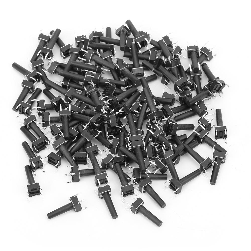 

100PCs Momentary Tactile Button Switch Industrial Accessory High Sensitivity DIP 6 x 6 x 17mm