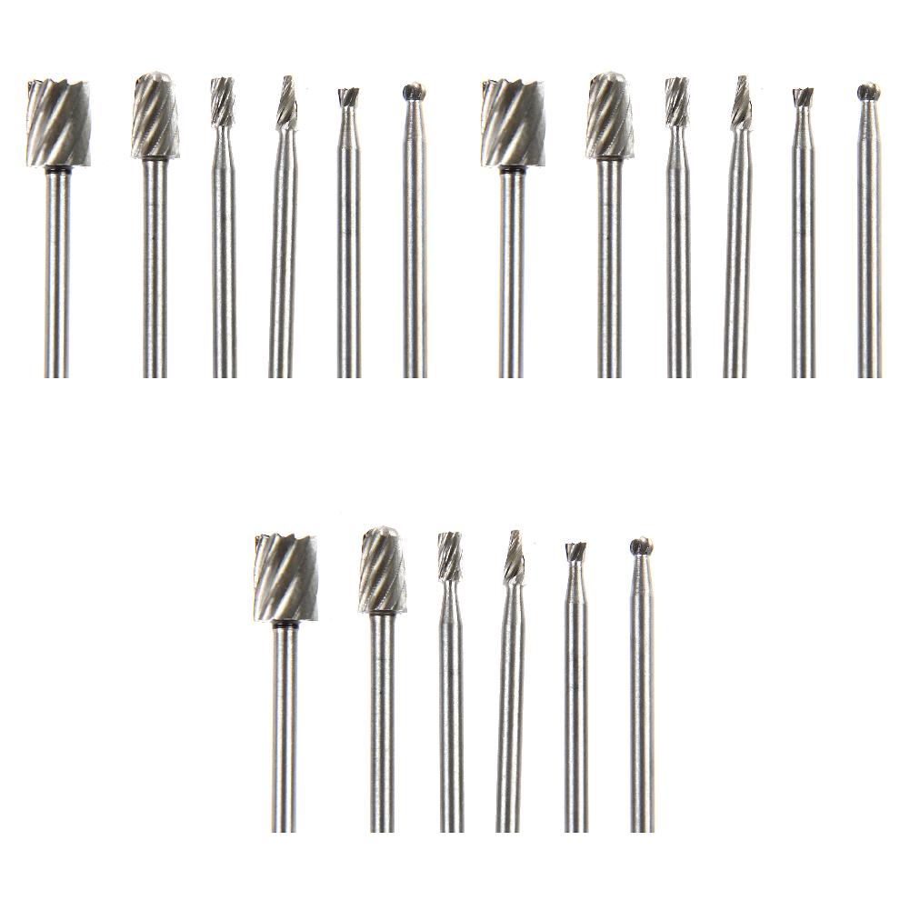1-5Set Carbide Burr Set Wood Carving Accessories DIY Rotary Burr Set with 1/8 Shank for Woodworking Engraving Drilling for Cut
