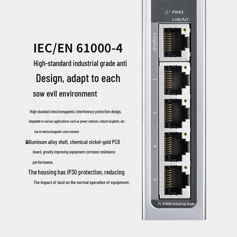 Tp-Link 5-Port Fast Ethernet Industrial Switch CN Plug (adapter Included)