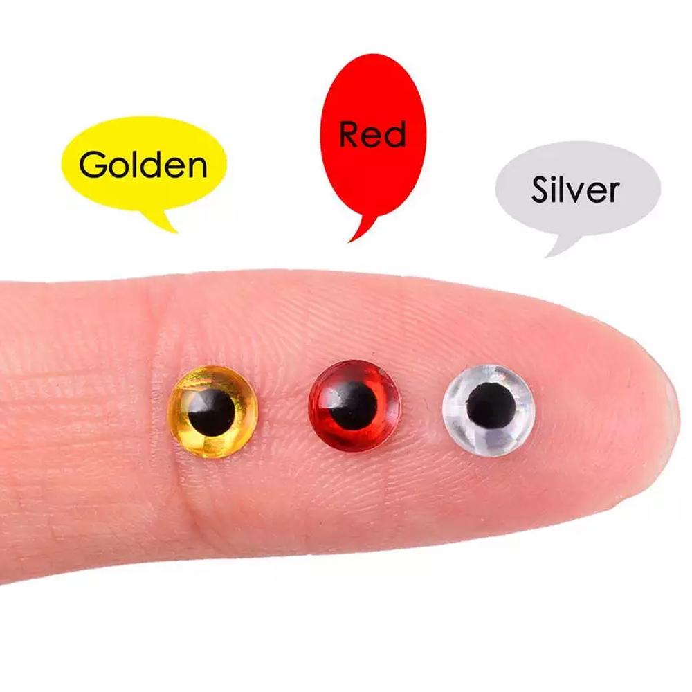 5mm 6mm Simulation 100pcs/lot Eyeball 3D Fish Eyes DIY Eyes Fishing Lure Eyes Artificial Fish Eyes