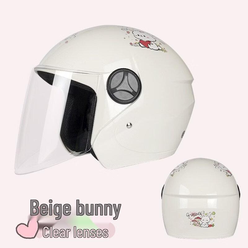 Lishi Women s Electric Motorcycle Half Helmet Transparent Lens