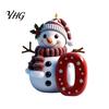 Acrylic Holiday Keepsake Gifts 2D Snowman Christmas Ornaments, Personalized Letter Ornaments for Tree, Unique Souvenirs Initial Ornament, Ornament DIY