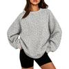 Women's Casual Long Sleeve Leopard Print Crewneck Top for Everyday