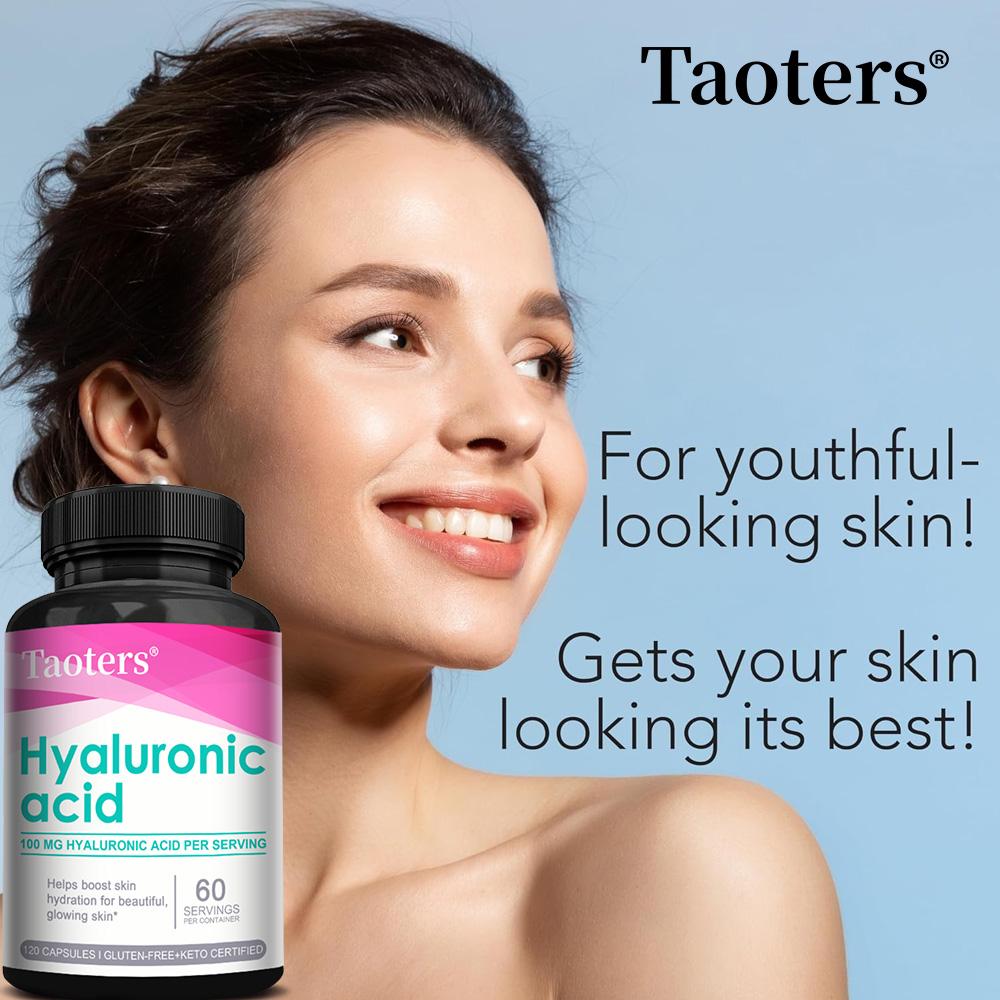High-concentration hyaluronic acid complex, revitalizing and rejuvenating, 60/120 capsules.