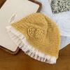 Handmade Hats Stacked Thin New Woven Hollow Retro Knitted Literary Bag Head Wool Hat Women