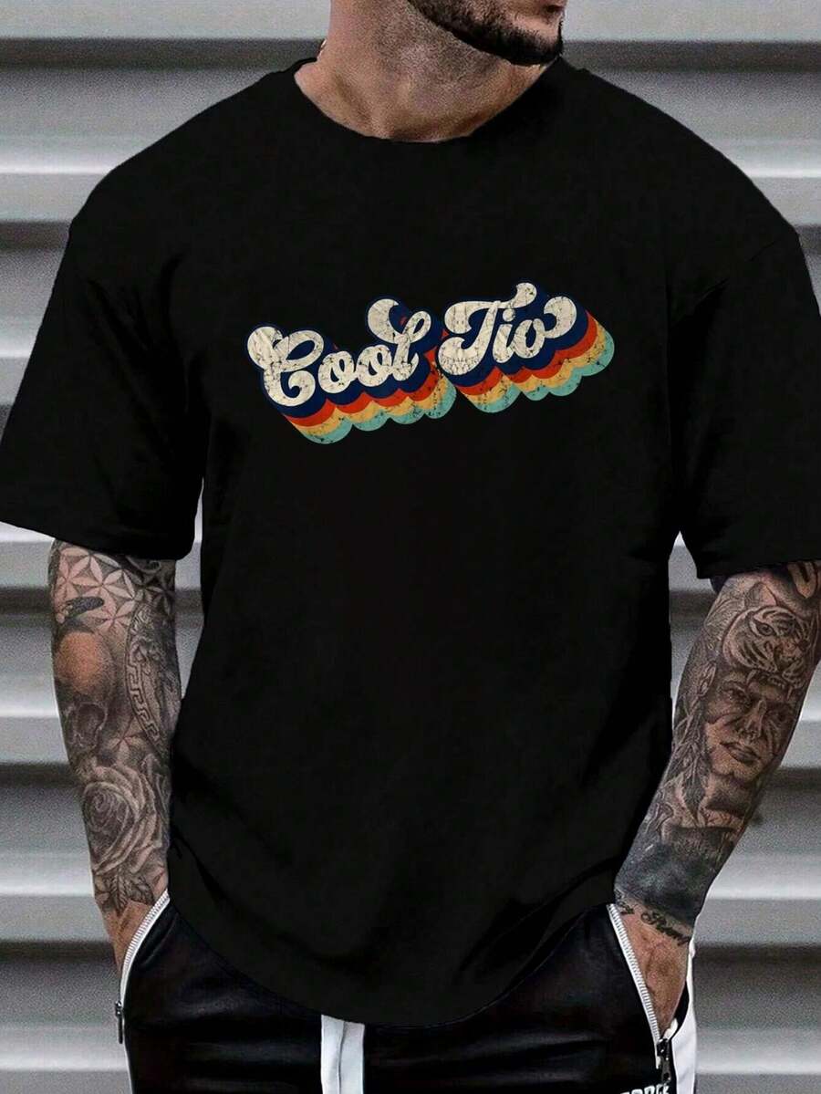 100% Cotton Retro Cool Tio For Spanish Uncle New Uncle T-Shirt Women s Men s Graphic Tee, Causal Tops Fashion Tshirt S разноцветный