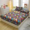 3-piece Simple Modern Bohemia Pattern Matte Three Piece Fitted Sheet Set Bedroom Printed Bed Cover Set